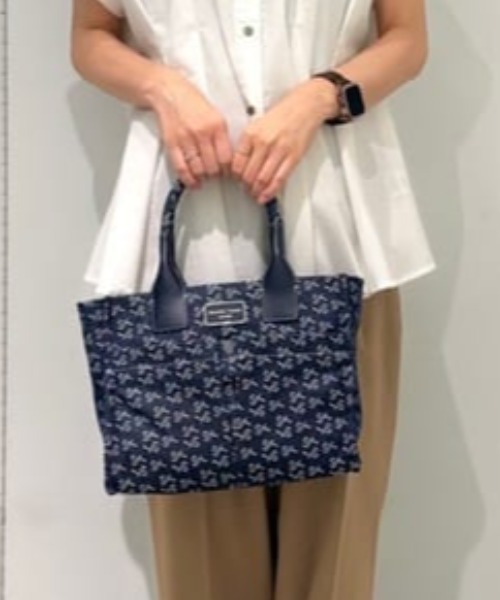 Samantha Thavasa(サマンサタバサ)の「Denim ST Jacquard Ⅱ ハンドバッグ(ハンドバッグ・レディース・イエロー/ネイビー/ピンク・FREE)」の2枚目の写真