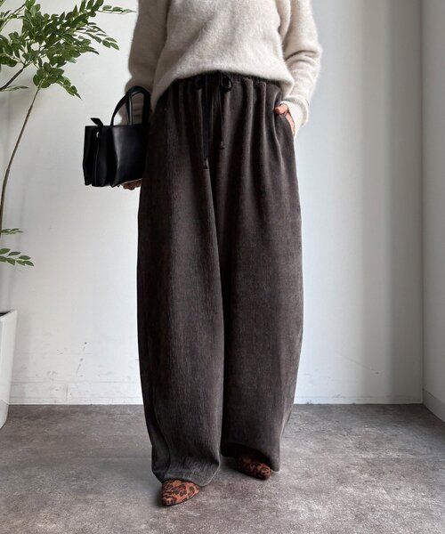 ヘリンボーンコーデュロイイージーパンツ（その他パンツ）｜DouDou