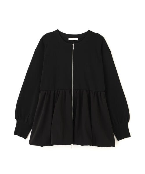 PROPORTION BODY DRESSING（プロポーションボディドレッシング）の「バルーンニットブルゾン / 1215255905（テーラードジャケット・レディース・ブラック/ホワイト系その他・MEDIUM/SMALL）」の4枚目の写真