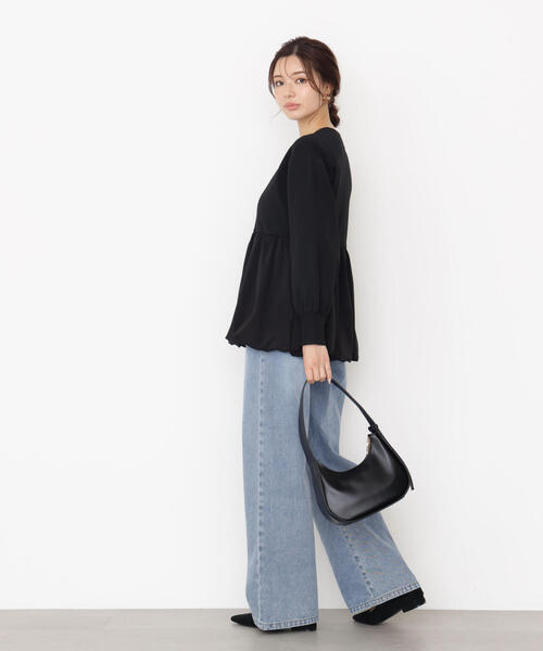 PROPORTION BODY DRESSING（プロポーションボディドレッシング）の「バルーンニットブルゾン / 1215255905（テーラードジャケット・レディース・ブラック/ホワイト系その他・MEDIUM/SMALL）」の9枚目の写真