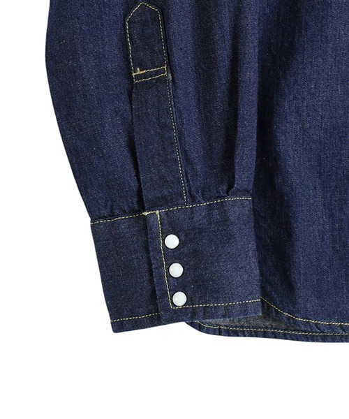 REMI RELIEF（レミレリーフ）の「REMI RELIEF / レミレリーフ：8.5oz DENIM WESTERNSHIRT（ノコギリ型フラップ）：RN28369009[STD]（シャツ/ブラウス・メンズ・ワンウォッシュ・M）」の6枚目の写真
