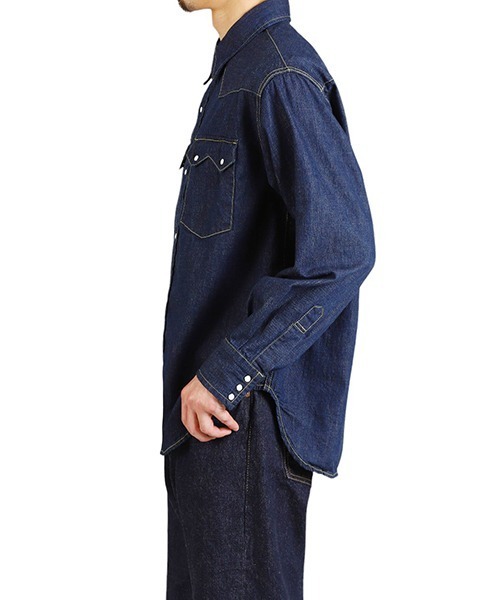 REMI RELIEF（レミレリーフ）の「REMI RELIEF / レミレリーフ：8.5oz DENIM WESTERNSHIRT（ノコギリ型フラップ）：RN28369009[STD]（シャツ/ブラウス・メンズ・ワンウォッシュ・M）」の9枚目の写真