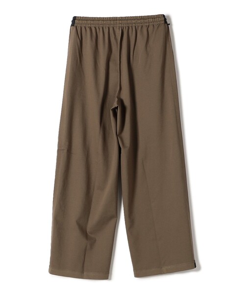 SHIPS Primary Navy Label:ピンタック ジャージー ライン パンツ