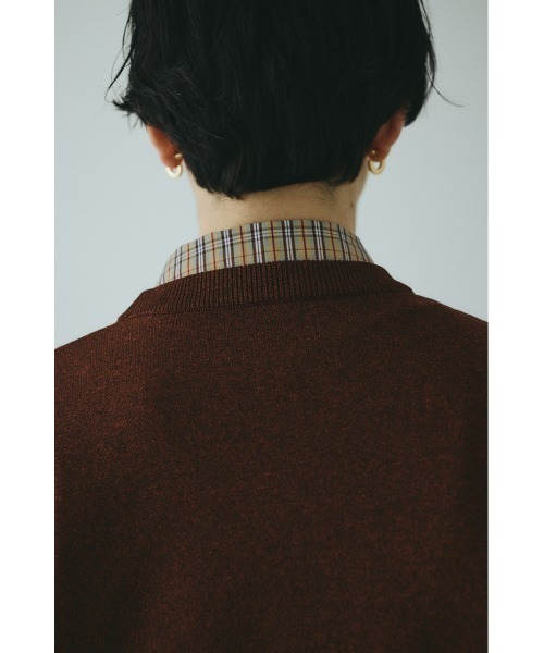 HeRIN.CYE（ヘリンドットサイ）の「Military boy knit tops　　ミリタリーボーイニットトップス（ニット/セーター・レディース・グレー/ブルー/カーキ/ブラウン/ブラック・FREE）」の15枚目の写真