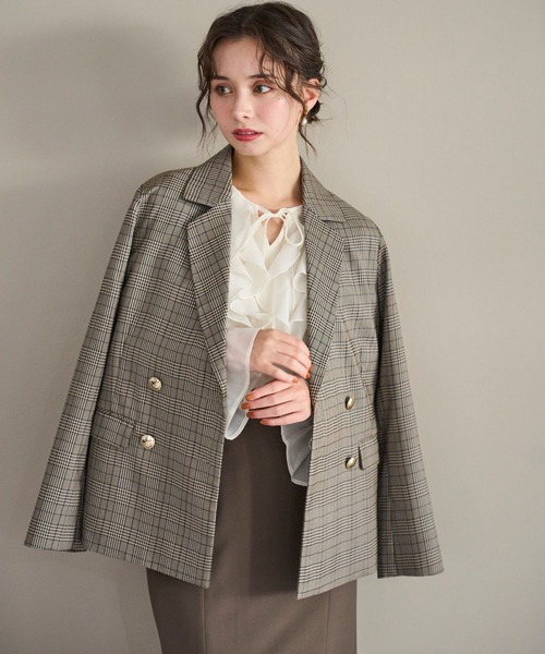 31 Sons de mode（トランテアン　ソン　ドゥ　モード）の「2025秋冬新作 テーラードジャケット（テーラードジャケット・レディース・ブラウン/ブラウン系/ベージュ・M/S）」の2枚目の写真