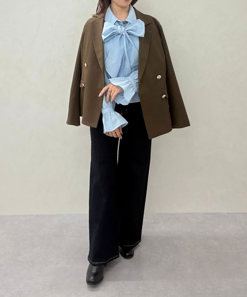 31 Sons de mode（トランテアン　ソン　ドゥ　モード）の「2025秋冬新作 テーラードジャケット（テーラードジャケット・レディース・ブラウン/ブラウン系/ベージュ・M/S）」の8枚目の写真