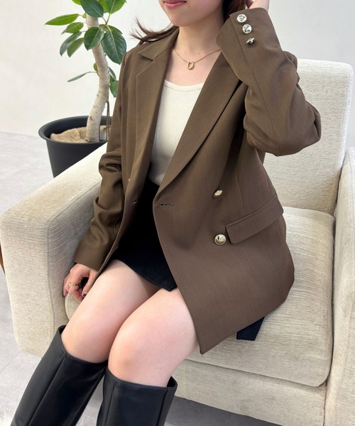 31 Sons de mode（トランテアン　ソン　ドゥ　モード）の「2025秋冬新作 テーラードジャケット（テーラードジャケット・レディース・ブラウン/ブラウン系/ベージュ・M/S）」の7枚目の写真