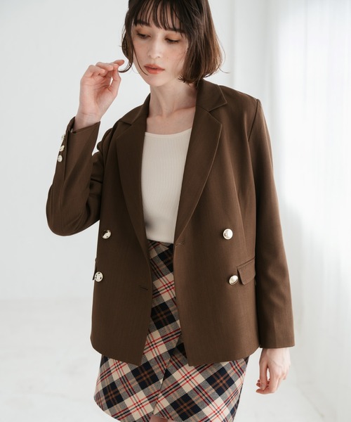 31 Sons de mode（トランテアン　ソン　ドゥ　モード）の「2025秋冬新作 テーラードジャケット（テーラードジャケット・レディース・ブラウン/ブラウン系/ベージュ・M/S）」の4枚目の写真