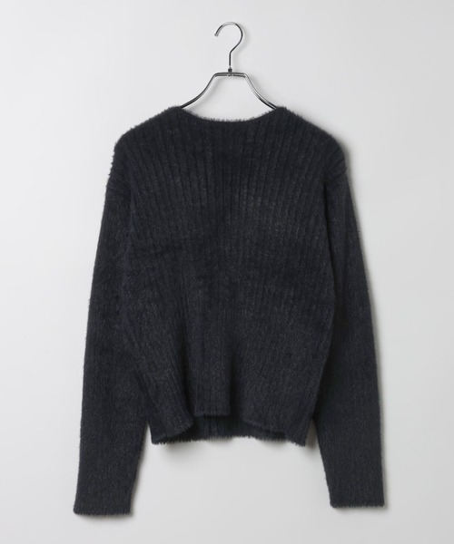 WEB限定アイテム/クラウドシャギーVニット（ニット/セーター