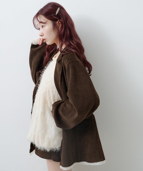 Kastane コーデュロイオーバージャケット セットアップ対応】コーデュロイオーバージャケット（テーラード