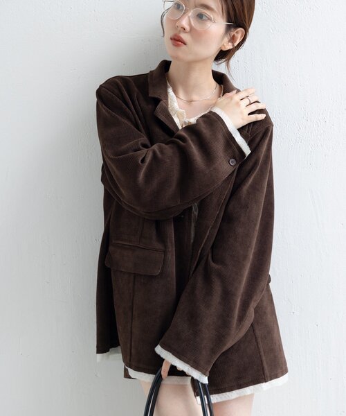 Kastane コーデュロイオーバージャケット セットアップ対応】コーデュロイオーバージャケット（テーラード