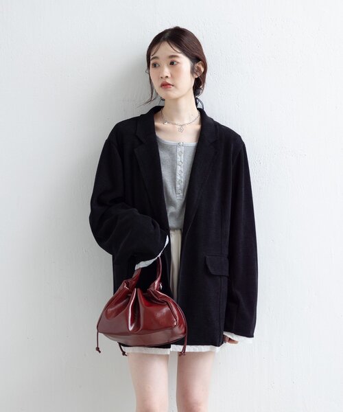 セットアップ対応】コーデュロイオーバージャケット（テーラード