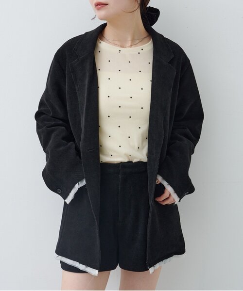 セットアップ対応】コーデュロイオーバージャケット（テーラード