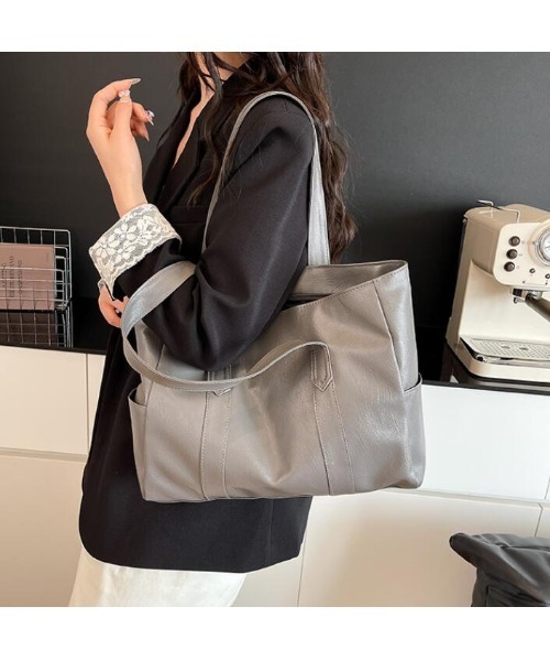 Sakka（サッカ）の「【ファスナー仕様】 PUレザートートバッグ（トートバッグ・レディース・ブラック/ブラウン/グリーン/グレー・FREE）」の3枚目の写真
