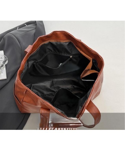 Sakka（サッカ）の「【ファスナー仕様】 PUレザートートバッグ（トートバッグ・レディース・ブラック/ブラウン/グリーン/グレー・FREE）」の11枚目の写真