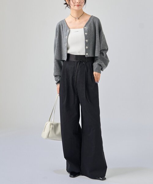 mystic(ミスティック)の「サテンベルトパンツ(その他パンツ・レディース・ブラウン/ベージュ/ブラック・2/1)」の6枚目の写真