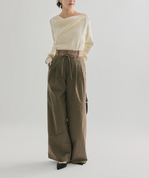 mystic(ミスティック)の「サテンベルトパンツ(その他パンツ・レディース・ブラウン/ベージュ/ブラック・2/1)」の17枚目の写真
