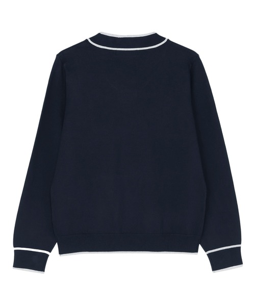 TOKYO SHIRTS（トウキョウシャツ）の「ニット 配色ボウタイ プルオーバー（ニット/セーター・レディース・チャコール/ブラック/ネイビー・L/LL/M）」の5枚目の写真