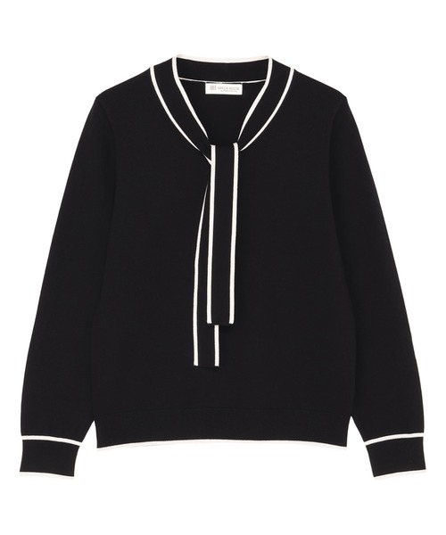 TOKYO SHIRTS（トウキョウシャツ）の「ニット 配色ボウタイ プルオーバー（ニット/セーター・レディース・チャコール/ブラック/ネイビー・L/LL/M）」の19枚目の写真