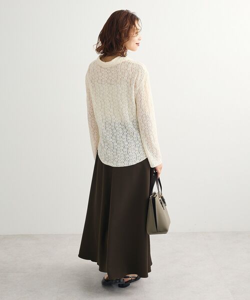 Green Parks(グリーンパークス)の「カットレースシャツプルオーバー(シャツ/ブラウス・レディース・アイボリー/ブラック/ブラウン・FREE)」の10枚目の写真