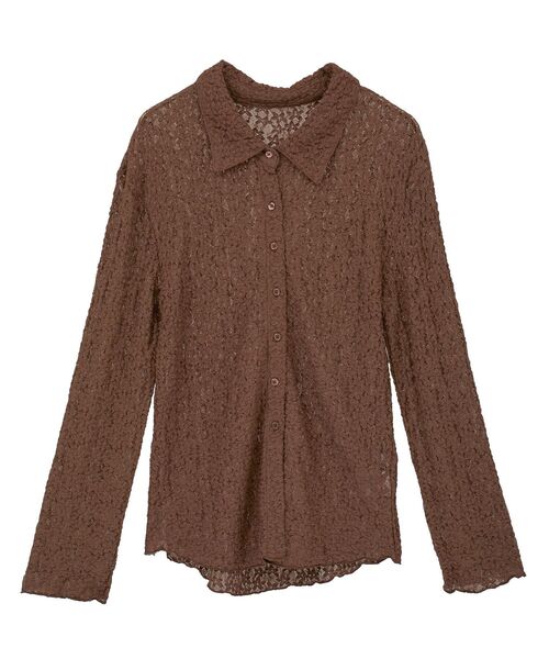 Green Parks(グリーンパークス)の「カットレースシャツプルオーバー(シャツ/ブラウス・レディース・アイボリー/ブラック/ブラウン・FREE)」の17枚目の写真