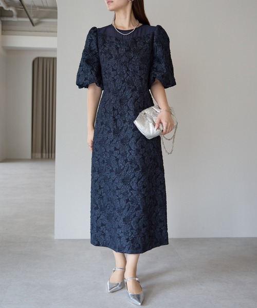 セール】結婚式 パーティー ボタニカル Aラインドレス (S,M,L,XL