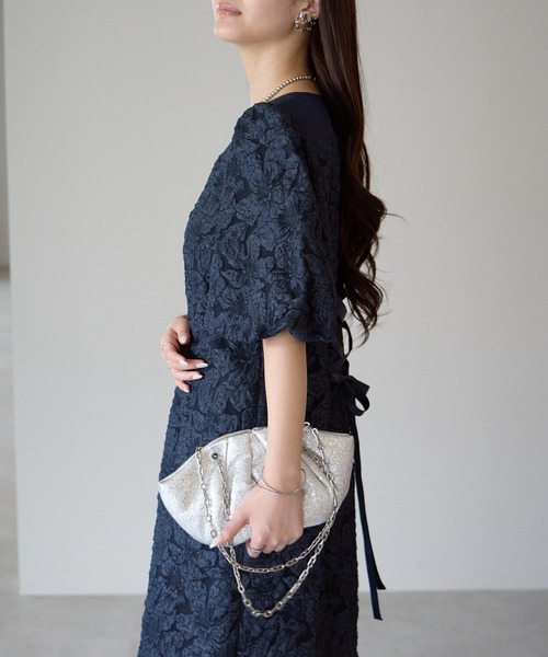PREFERIR(プレフェリール)の「結婚式 パーティー ボタニカル Aラインドレス (S,M,L,XL)(ドレス・レディース・ネイビー/ブラック・SMALL/MEDIUM/LARGE/X-LARGE)」の16枚目の写真