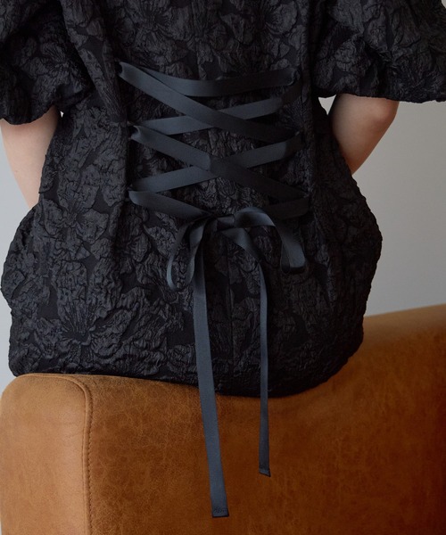 PREFERIR(プレフェリール)の「結婚式 パーティー ボタニカル Aラインドレス (S,M,L,XL)(ドレス・レディース・ネイビー/ブラック・SMALL/MEDIUM/LARGE/X-LARGE)」の7枚目の写真