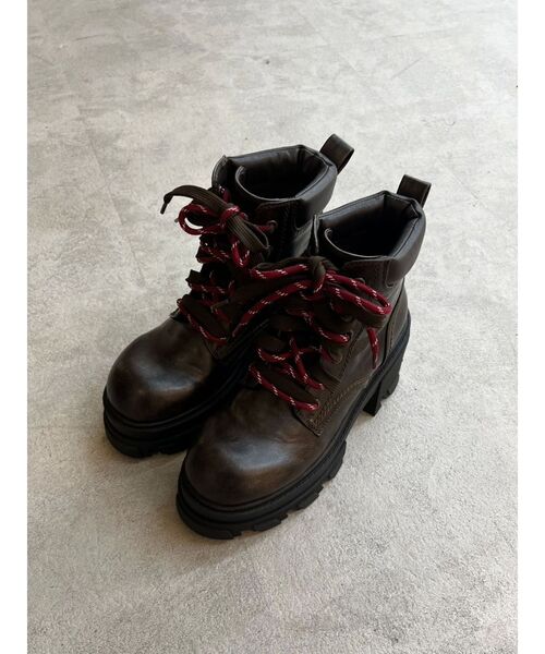セール】レースアップタンクソールブーツ（ブーツ）｜EMODA（エモダ