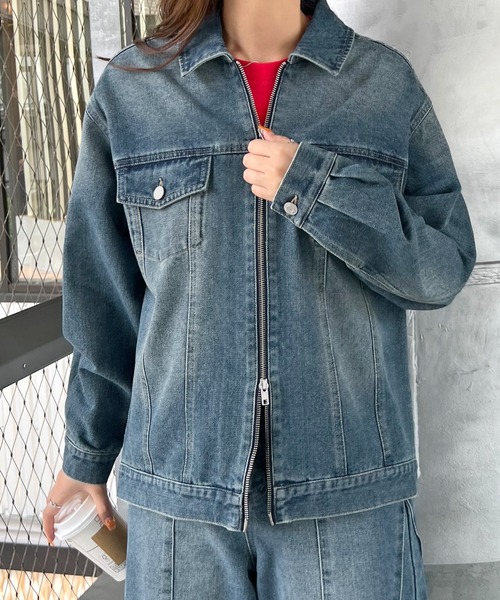 Gジャン　yu　3/15 23:59迄 セール】デニムオーバーサイズGジャン（デニムジャケット）｜ABYS