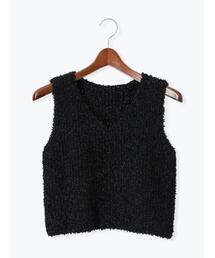 リボンヤーンニットベスト