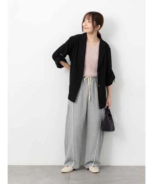 Te chichi TERRASSE（テチチテラス）の「リボンヤーンニットベスト（ニット/セーター・レディース・ブラック/グレー/オフホワイト/ピンク・F）」の9枚目の写真