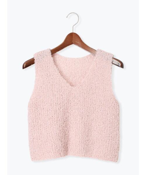 Te chichi TERRASSE（テチチテラス）の「リボンヤーンニットベスト（ニット/セーター・レディース・ブラック/グレー/オフホワイト/ピンク・F）」の12枚目の写真