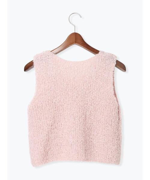 Te chichi TERRASSE（テチチテラス）の「リボンヤーンニットベスト（ニット/セーター・レディース・ブラック/グレー/オフホワイト/ピンク・F）」の13枚目の写真