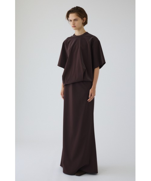 RIM.ARK(リムアーク)の「Shimmer asymmetry tops シマーアシンメトリートップス(Tシャツ/カットソー・レディース・ブラック/マジェンタ/ライトベージュ・36/38)」の6枚目の写真