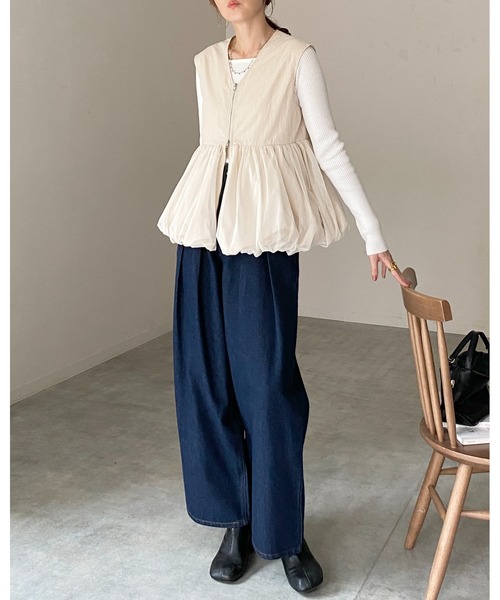 She's Closet(シーズクローゼット)の「デコルテ見せタイト長袖ボートネックリブニットトップス(ニット/セーター・レディース・杢グレー/オフホワイト/ブラック/ネイビー/ミント・FREE)」の22枚目の写真