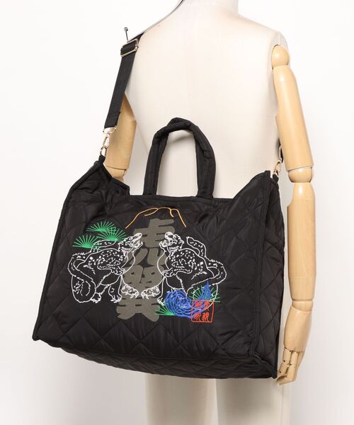 カヤ（カヤ）の「【カヤ】ジャポ刺しショルダーバッグ（ショルダーバッグ・レディース・ブラック/グリーン/パープル・FREE）」の7枚目の写真