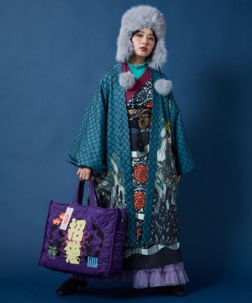 カヤ（カヤ）の「【カヤ】ジャポ刺しショルダーバッグ（ショルダーバッグ・レディース・ブラック/グリーン/パープル・FREE）」の12枚目の写真