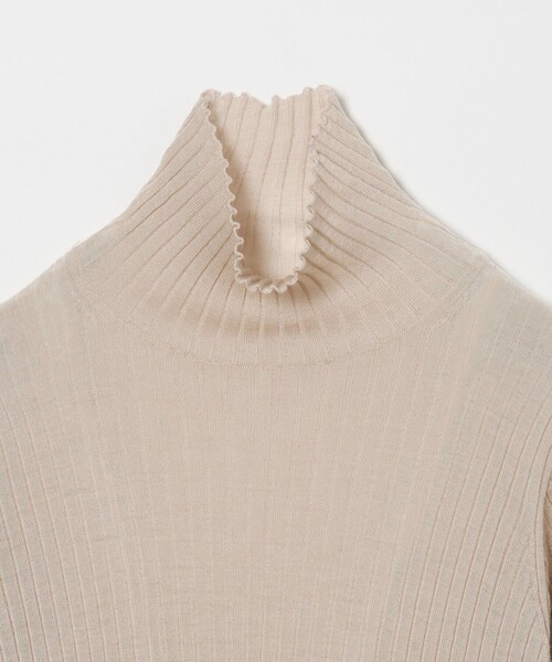 conte（コンテ）の「＜conte＞シアー リブ タートルネックニット（ニット/セーター・レディース・ベージュ/ネイビー/ライム/グレー系・FREE）」の13枚目の写真