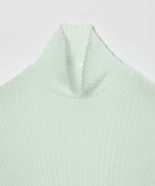 conte（コンテ）の「＜conte＞シアー リブ タートルネックニット（ニット/セーター・レディース・ベージュ/ネイビー/ライム/グレー系・FREE）」の16枚目の写真