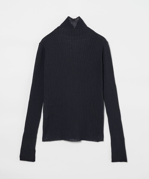 conte（コンテ）の「＜conte＞シアー リブ タートルネックニット（ニット/セーター・レディース・ベージュ/ネイビー/ライム/グレー系・FREE）」の18枚目の写真