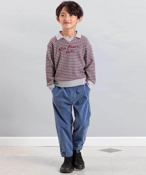 BeBe（ベベ）の「モールスキンジョガーパンツ（その他パンツ・キッズ・ブルー/ベージュ・120cm/150cm/130cm/140cm/110cm）」の7枚目の写真