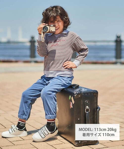 BeBe（ベベ）の「モールスキンジョガーパンツ（その他パンツ・キッズ・ブルー/ベージュ・120cm/150cm/130cm/140cm/110cm）」の8枚目の写真