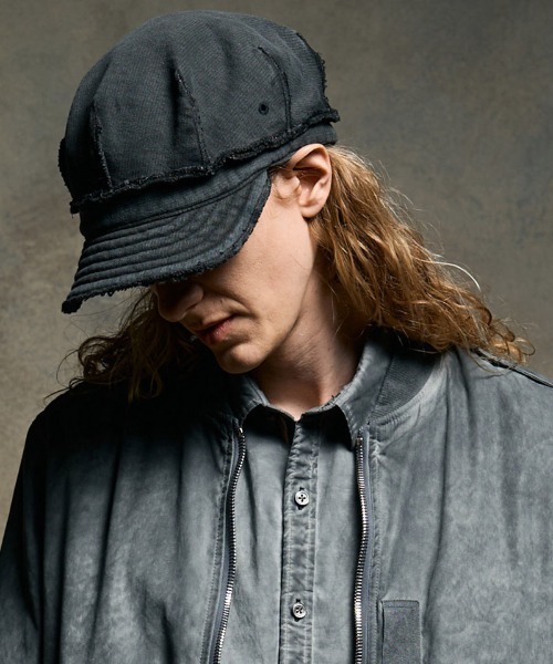 wjk（ダヴルジェイケイ）の「mko13197- jersey engineer cap ワークキャップ(8987 mj51h)（キャップ・メンズ・ブラック系その他/チャコール・FREE）」の3枚目の写真