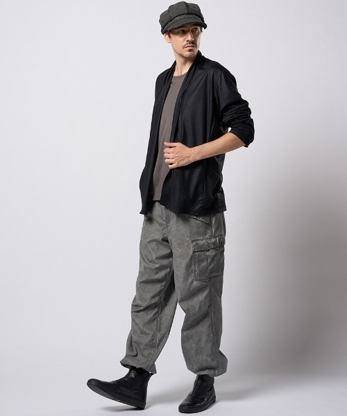 wjk（ダヴルジェイケイ）の「mko13197- jersey engineer cap ワークキャップ(8987 mj51h)（キャップ・メンズ・ブラック系その他/チャコール・FREE）」の9枚目の写真