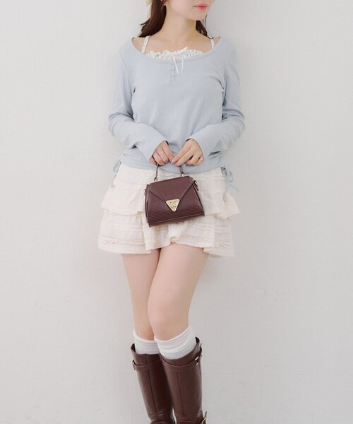 continuer de NICE CLAUP(コンティニューデナイスクラップ)の「ドッキングドロストロンT(Tシャツ/カットソー・レディース・オフホワイト/ブルー/ブラック・FREE)」の21枚目の写真