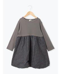 Samansa Mos2 Lagom（サマンサモスモスラーゴム）の「花柄ドッキングバルーンワンピース（ワンピース）」