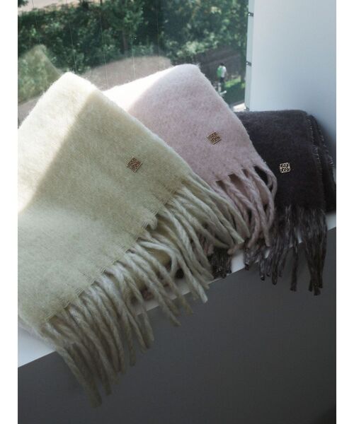 LAGUNAMOON（ラグナムーン）の「リバーシブルストール（ストール/ショール・レディース・ピンク/ブラウン/イエロー・FREE）」の5枚目の写真