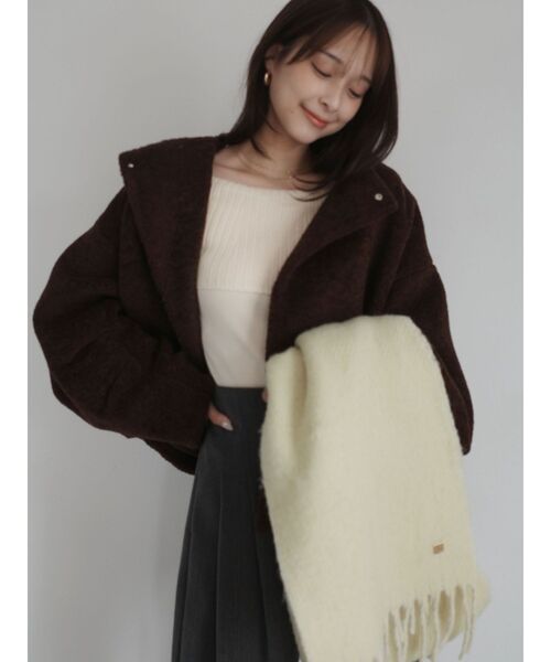 LAGUNAMOON（ラグナムーン）の「リバーシブルストール（ストール/ショール・レディース・ピンク/ブラウン/イエロー・FREE）」の12枚目の写真