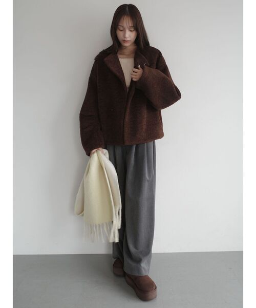 LAGUNAMOON（ラグナムーン）の「リバーシブルストール（ストール/ショール・レディース・ピンク/ブラウン/イエロー・FREE）」の15枚目の写真